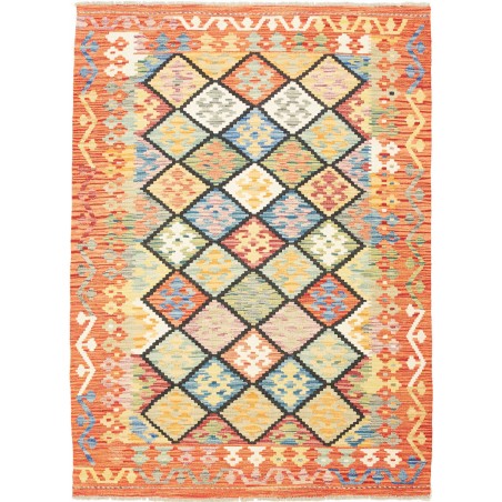 Tappeto Kilim Afghanistan marrone 133x181