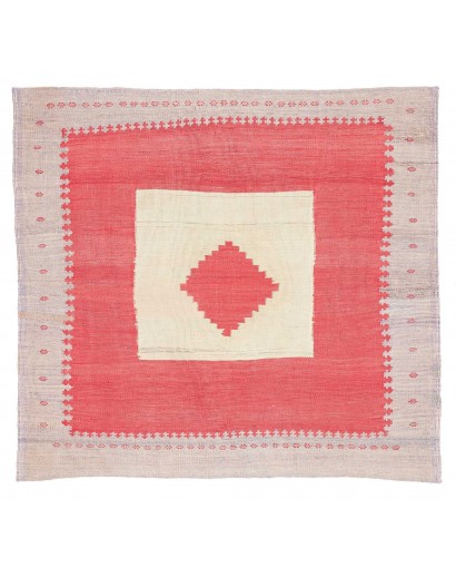 Tappeto Kilim Vintage Persia rosso 107x99