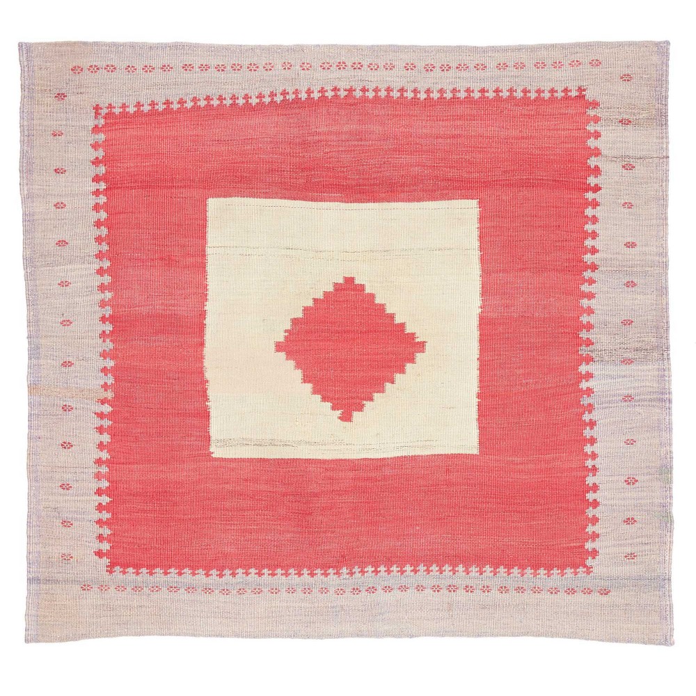 Tappeto Kilim Vintage Persia rosso 107x99