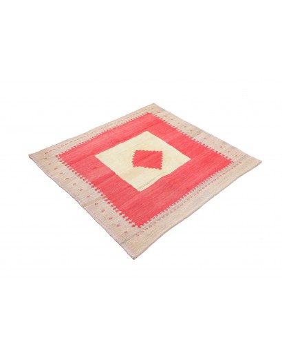 Tappeto Kilim Vintage Persia rosso 107x99