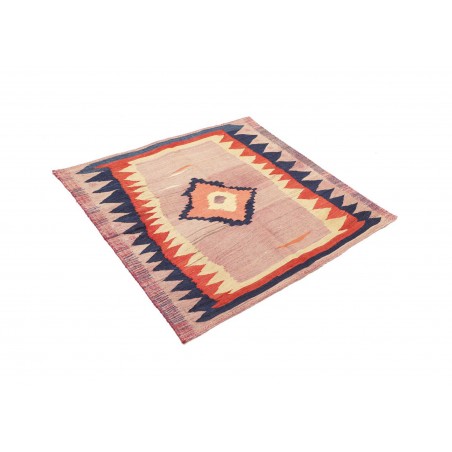 Tappeto Kilim Vintage Persia marrone grigio 118x107