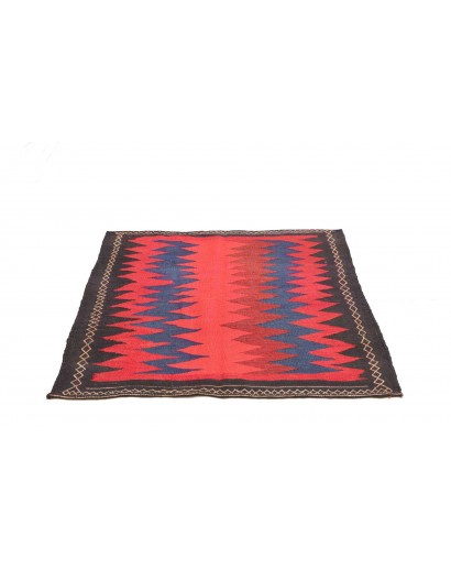 Tappeto Kilim Vintage Persia rosso grigio 105x112