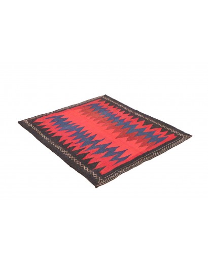 Tappeto Kilim Vintage Persia rosso grigio 105x112