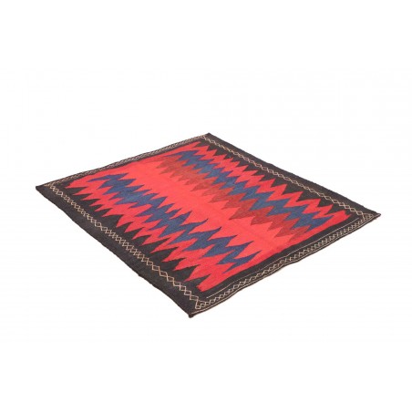 Tappeto Kilim Vintage Persia rosso grigio 105x112