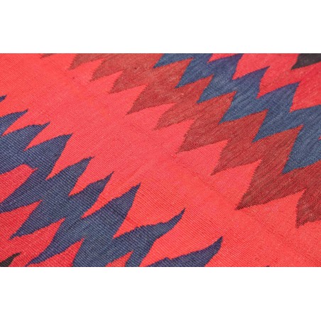 Tappeto Kilim Vintage Persia rosso grigio 105x112