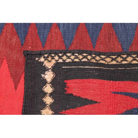 Tappeto Kilim Vintage Persia rosso grigio 105x112