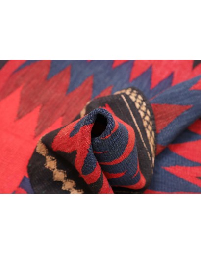 Tappeto Kilim Vintage Persia rosso grigio 105x112