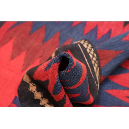 Tappeto Kilim Vintage Persia rosso grigio 105x112