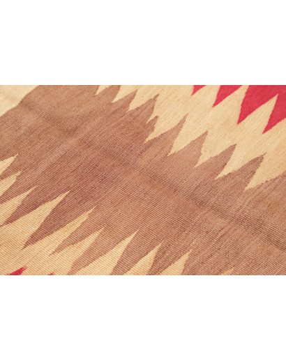 Tappeto Kilim Vintage Persia rosso grigio 130x129
