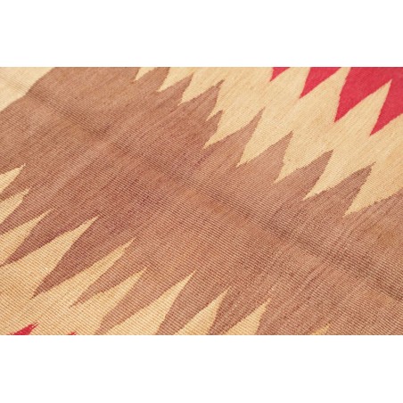 Tappeto Kilim Vintage Persia rosso grigio 130x129