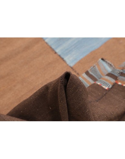 Tappeto Kilim Vintage Persia azzurro marrone 265x297