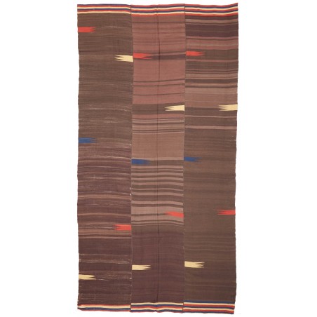 Tappeto Kilim Vintage Persia azzurro marrone 203x400