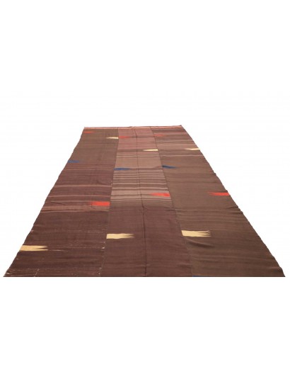 Tappeto Kilim Vintage Persia azzurro marrone 203x400