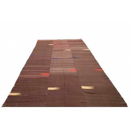 Tappeto Kilim Vintage Persia azzurro marrone 203x400