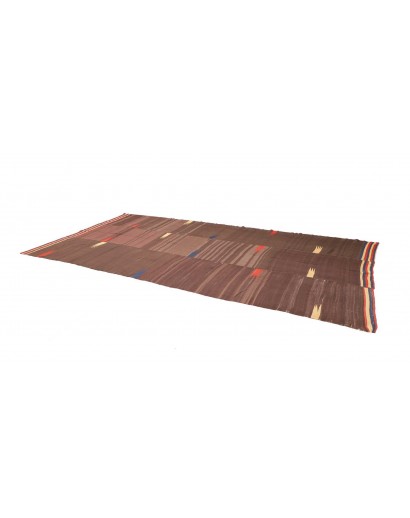 Tappeto Kilim Vintage Persia azzurro marrone 203x400