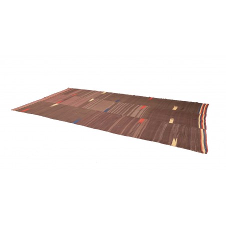 Tappeto Kilim Vintage Persia azzurro marrone 203x400