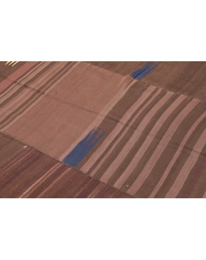 Tappeto Kilim Vintage Persia azzurro marrone 203x400