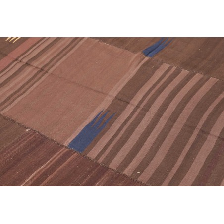 Tappeto Kilim Vintage Persia azzurro marrone 203x400
