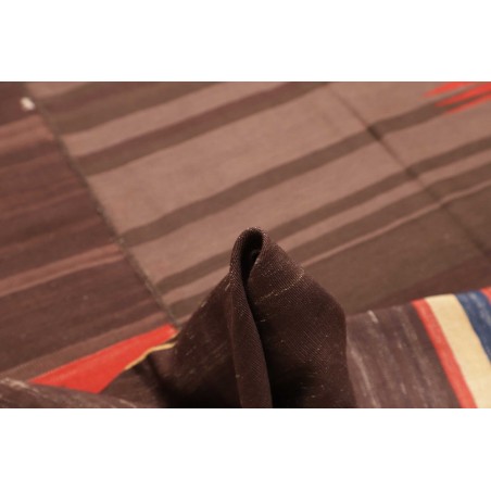 Tappeto Kilim Vintage Persia azzurro marrone 203x400