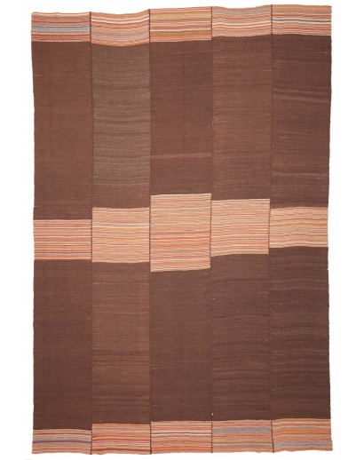 Tappeto Kilim Vintage Persia marrone verde 390x210