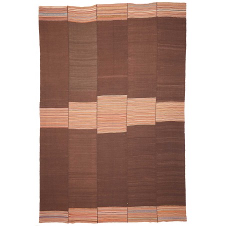Tappeto Kilim Vintage Persia marrone verde 390x210