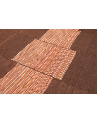 Tappeto Kilim Vintage Persia marrone verde 390x210