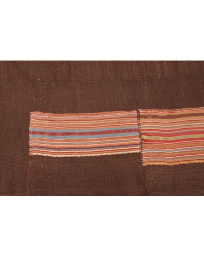 Tappeto Kilim Vintage Persia marrone verde 390x210
