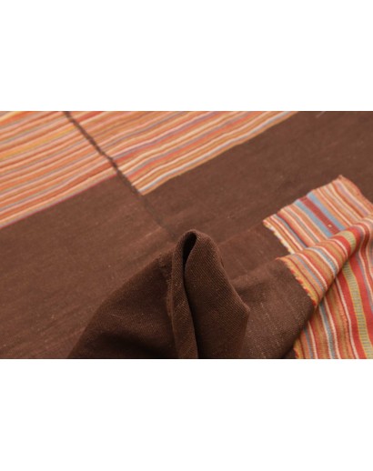 Tappeto Kilim Vintage Persia marrone verde 390x210