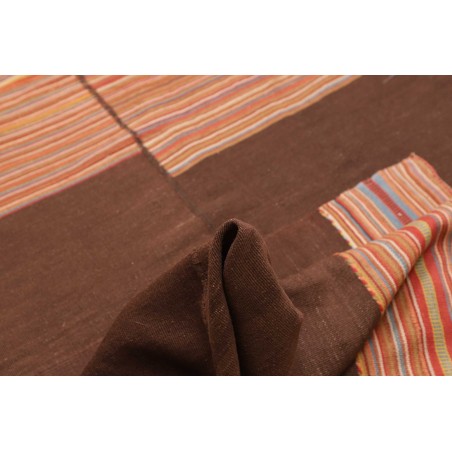 Tappeto Kilim Vintage Persia marrone verde 390x210