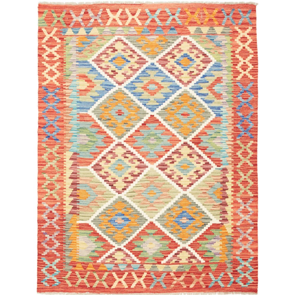 Tappeto Kilim Afghanistan marrone 126x166 Tappeto Kilim Afghanistan marrone 126x166