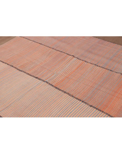 Tappeto Kilim Vintage Persia azzurro arancione 227x405