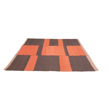 Tappeto Kilim Vintage Persia azzurro arancione 207x213