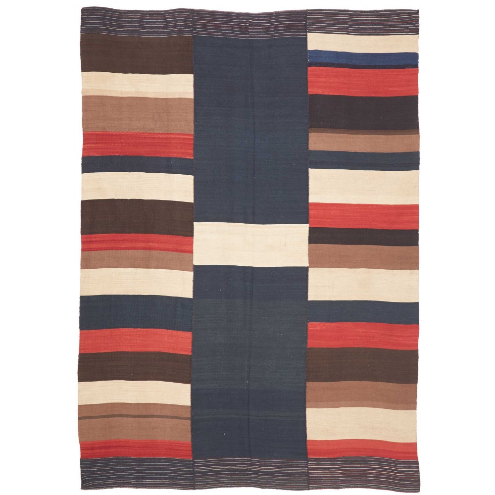 Tappeto Kilim Vintage Persia grigio rosso 188x274