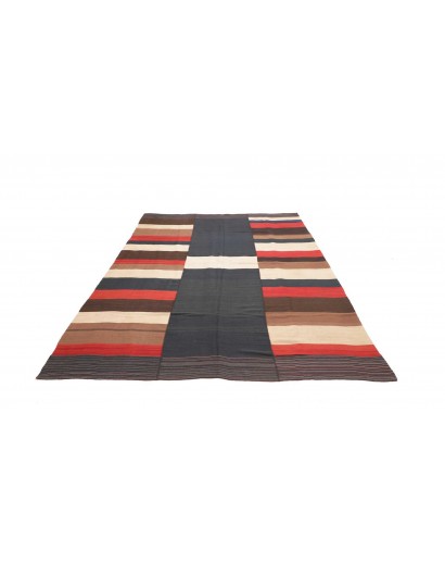 Tappeto Kilim Vintage Persia grigio rosso 188x274