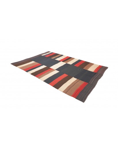 Tappeto Kilim Vintage Persia grigio rosso 188x274