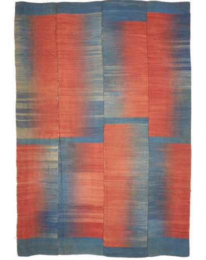 Tappeto Kilim Vintage Persia rosso azzurro 260x387