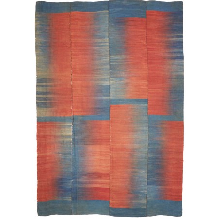 Tappeto Kilim Vintage Persia rosso azzurro 260x387