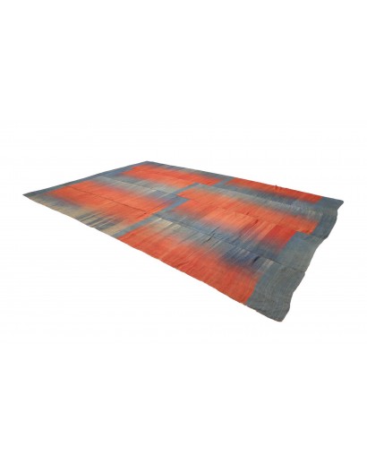 Tappeto Kilim Vintage Persia rosso azzurro 260x387
