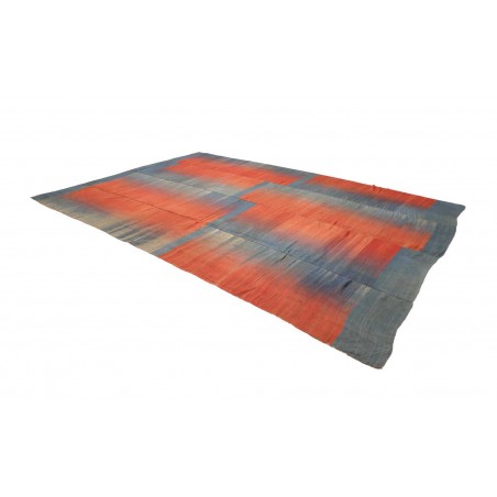 Tappeto Kilim Vintage Persia rosso azzurro 260x387