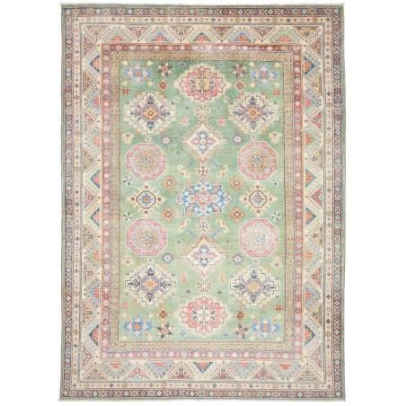 Tappeto Kazak Afghanistan beige azzurro 199x280