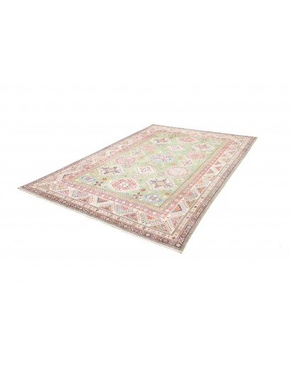 Tappeto Kazak Afghanistan beige azzurro 199x280