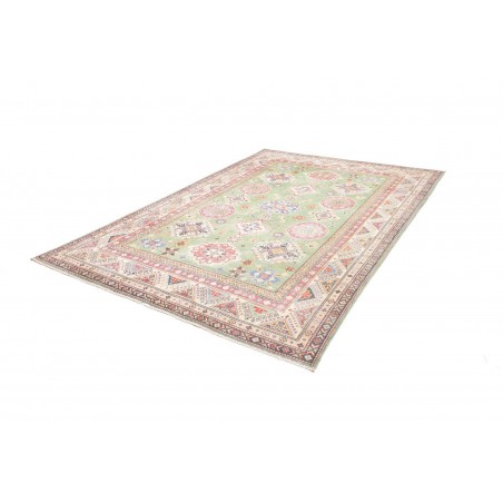 Tappeto Kazak Afghanistan beige azzurro 199x280