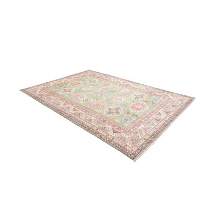 Tappeto Kazak Afghanistan beige azzurro 199x280