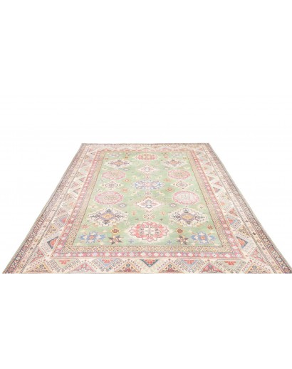 Tappeto Kazak Afghanistan beige azzurro 199x280