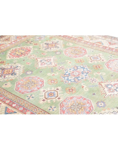 Tappeto Kazak Afghanistan beige azzurro 199x280