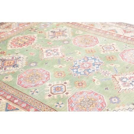 Tappeto Kazak Afghanistan beige azzurro 199x280
