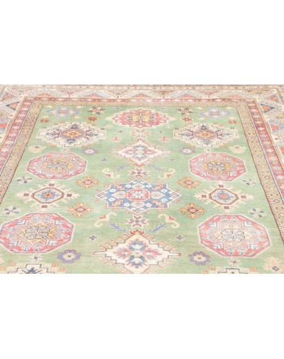 Tappeto Kazak Afghanistan beige azzurro 199x280