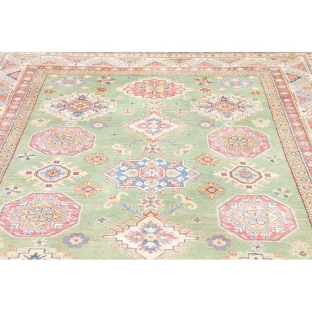 Tappeto Kazak Afghanistan beige azzurro 199x280