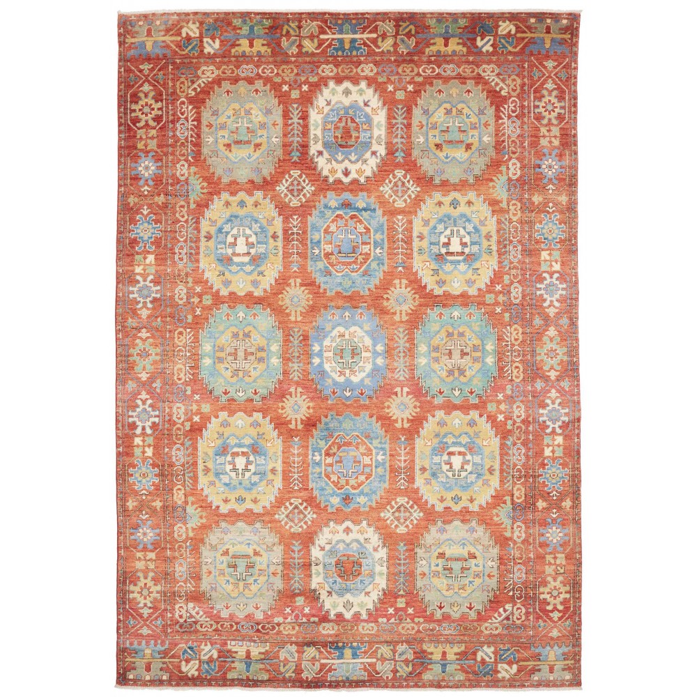 Tappeto Kazak Afghanistan marrone arancione 201x296