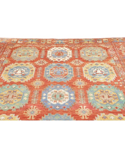 Tappeto Kazak Afghanistan marrone arancione 201x296